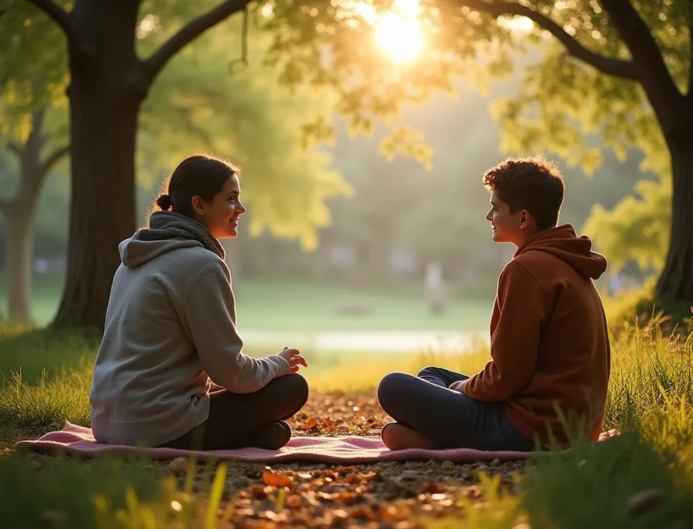 Mentoring session in peaceful setting
